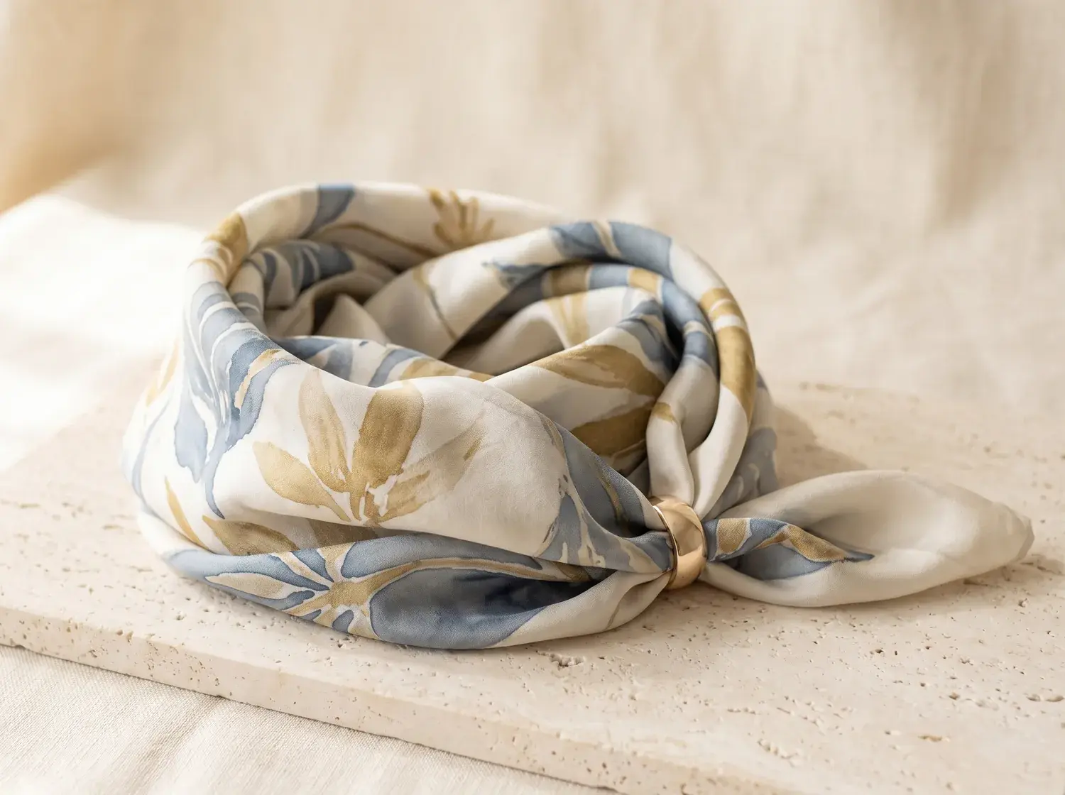 Hand-Painted Batik Silk Scarf