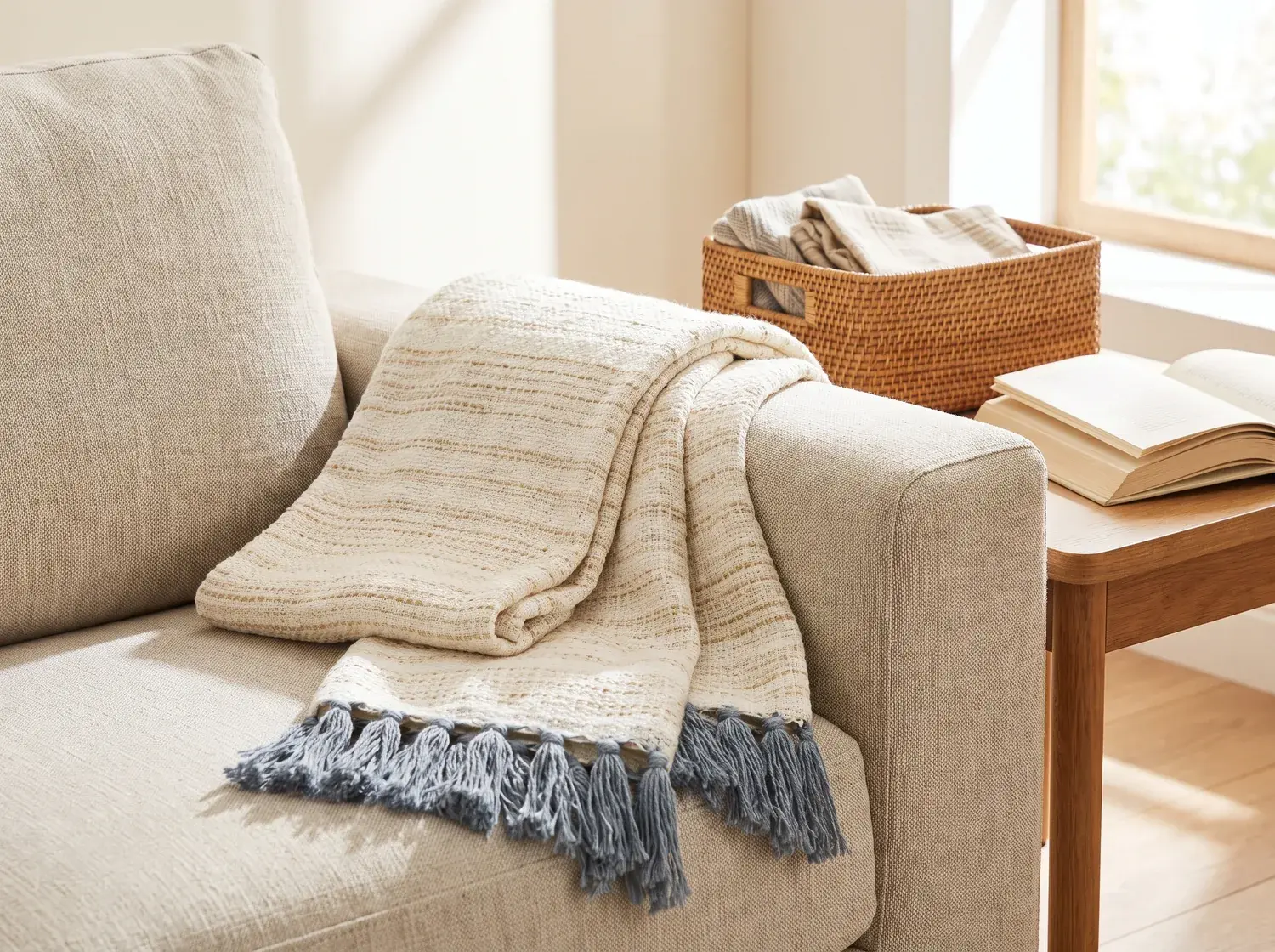 Handloom Cotton Throw — alternate view