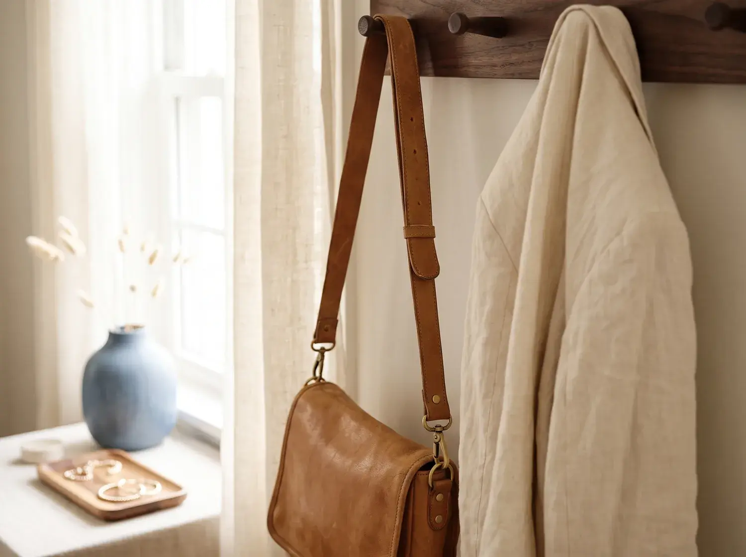 Vegetable-Tanned Crossbody Bag — alternate view