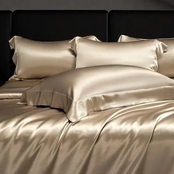 30 Momme Silk Bedding Set in Gold — alternate view
