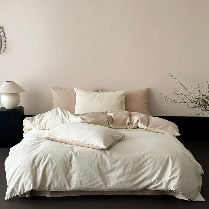 Air Jacquard Cotton Set in Ivory