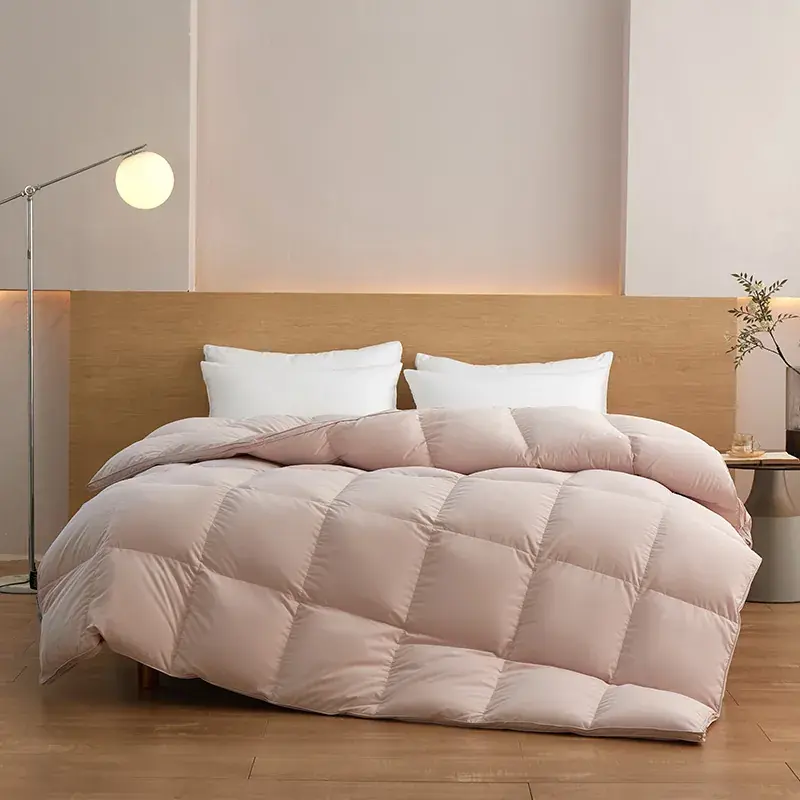 All-Season Goose Down Duvet in Blush