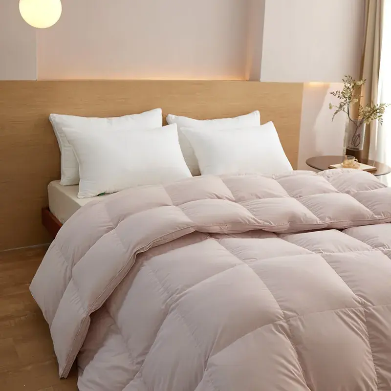 All-Season Goose Down Duvet in Blush — alternate view