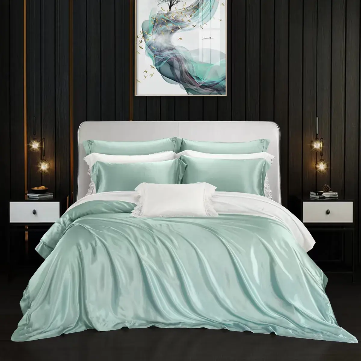 Celadon Silk Bedding Set
