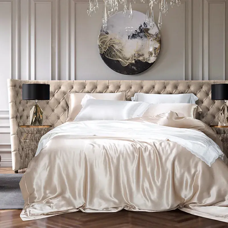 Champagne Silk Bedding Set