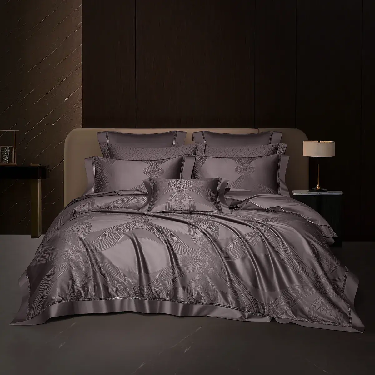 Cocoa Cotton Jacquard Bedding Set