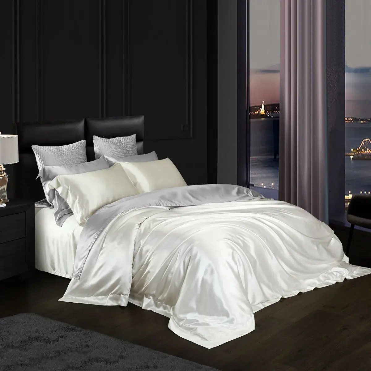 Ivory Mulberry Silk Bedding Set — alternate view
