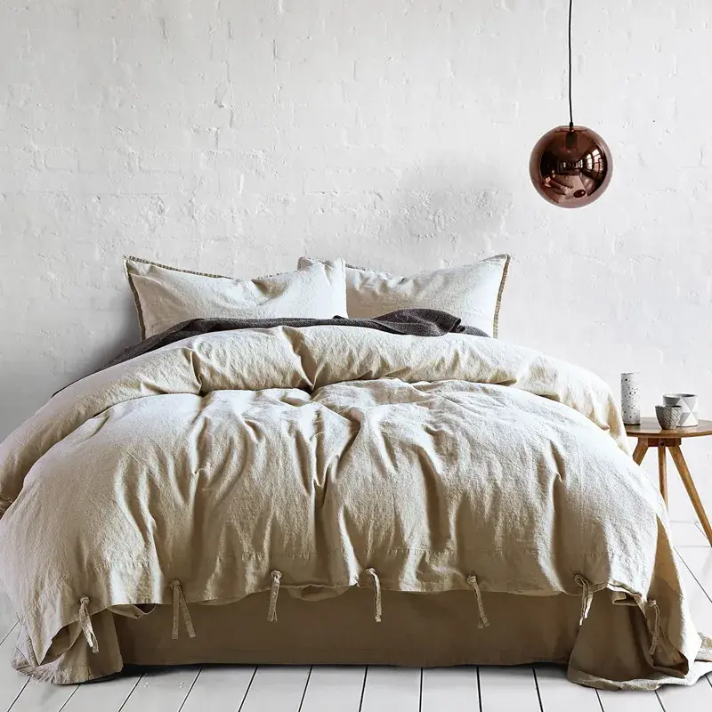 Linen & Cotton Bedding Set in Oat