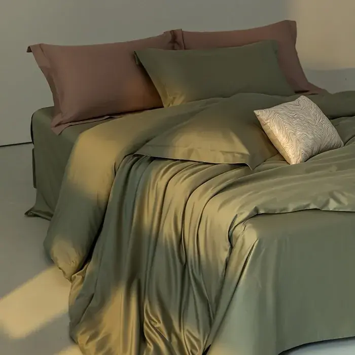 Olive Egyptian Cotton Bedding Set — alternate view