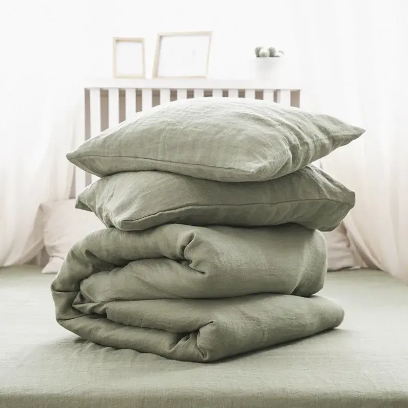 Sage French Flax Linen Set — alternate view