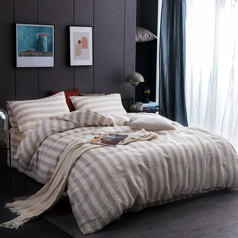 Striped Linen Bedding Set — alternate view
