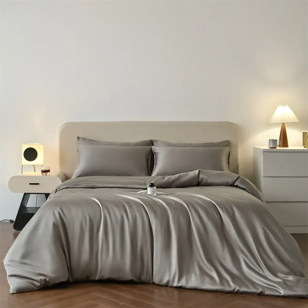 60s Lyocell Bedding Set in Taupe Grey