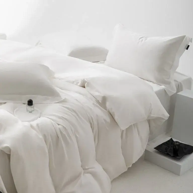 Lyocell Bedding Set in White — alternate view