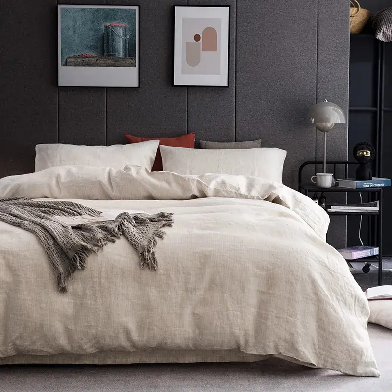Yarn-Dyed Linen Jacquard Set