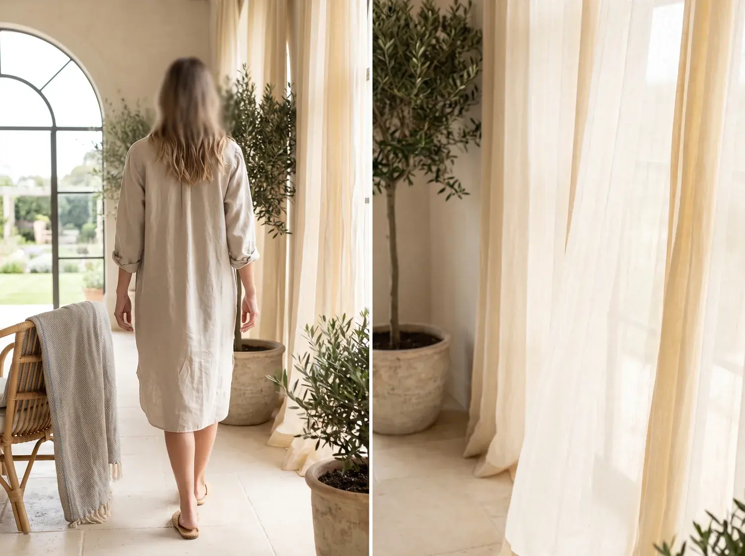 Washed Linen Shirt Dress — alternate view
